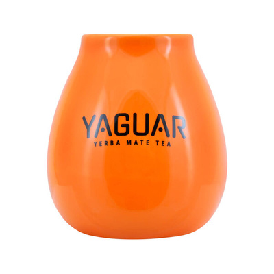 Yaguar Mate Becher aus Keramik  - 350ml-Orange