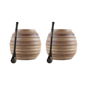 Mate Tee Zubehörset: 2x Kalebasse + 2x Bombilla