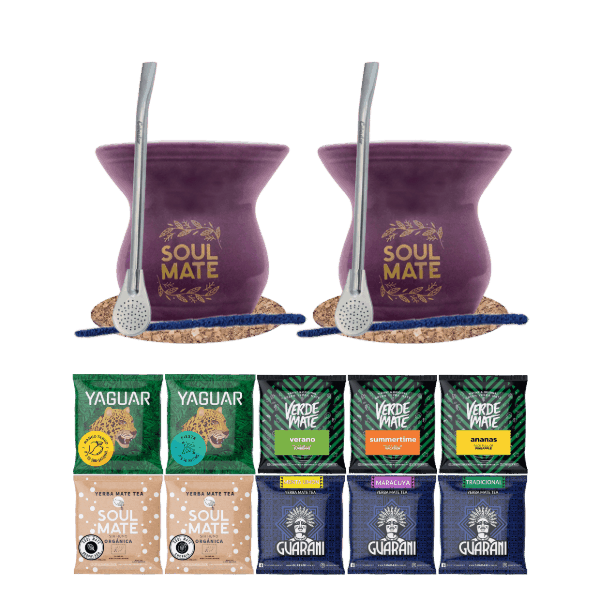 Mate Tee Set 10x50g 2x Kalebasse + 2x Bombilla