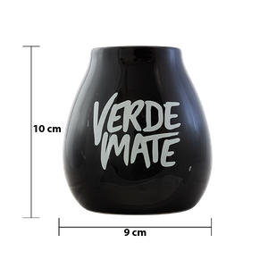 Verde Mate Matebecher aus Keramik - Schwarz - 350ml