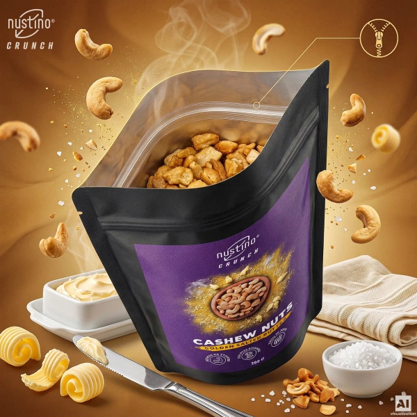 Nustino Crunch – Geröstete Cashewkerne – Golden Salted Butter 200 g
