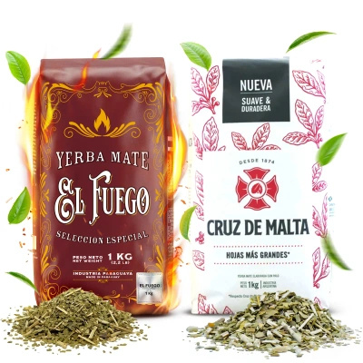 Mate Tee Elaborada Set: El Fuego 1kg + Cruz de Malta 1kg
