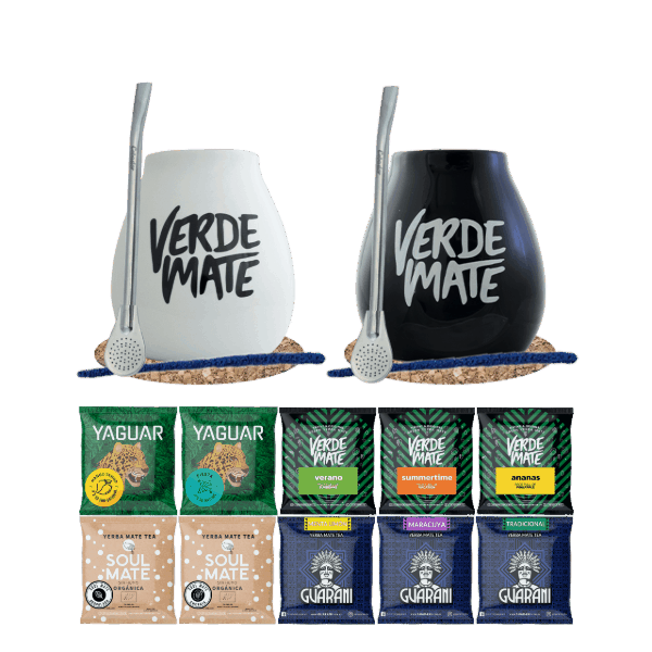 Mate Tee Set 10x50g 2x Kalebasse + 2x Bombilla