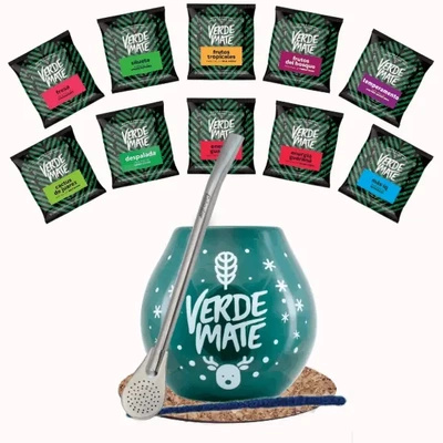 Mate Tee Green Set 500g Mate Becher Bombilla 10x50g