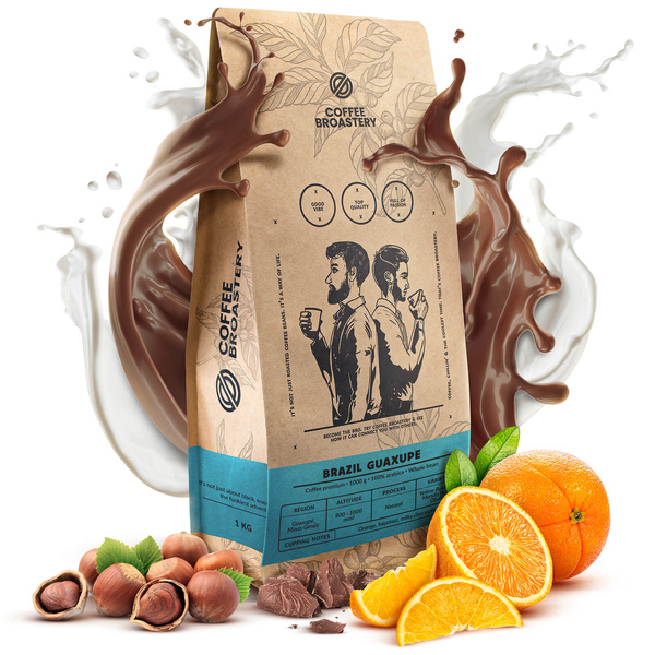 Bro Coffee Roastery Geschenkset: Brazil Guaxupe Kaffee + Kaffee-Milchkaramellen + Becher