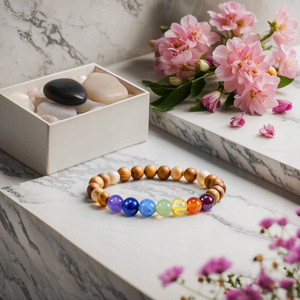 Armband "Sieben Chakren" – Steine und Kadam
