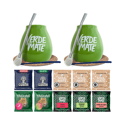 Set Yerba Verde Mate Green Mate Becher Bombilla 10x50
