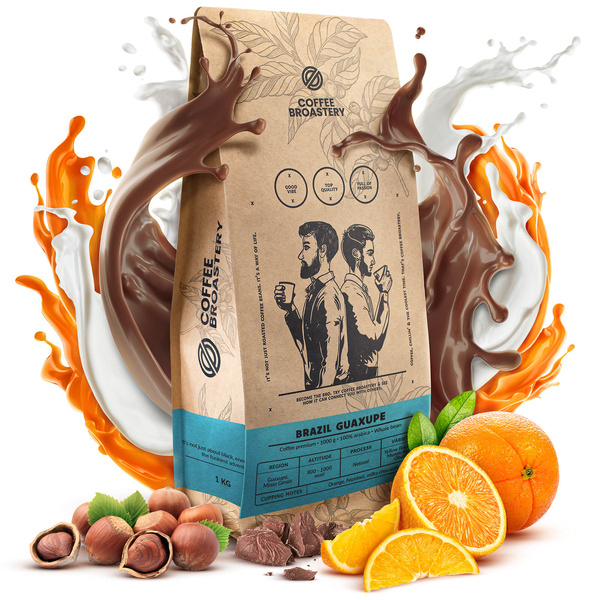 Bro Coffee Roastery Set: Brazil Guaxupe Kaffee + Becher