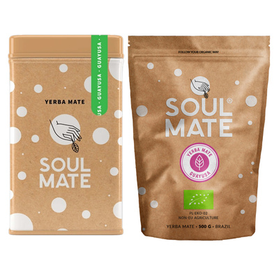 Yerbera Yerba Mate Soul Mate Guayusa 2x500g