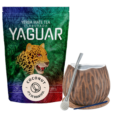Yerba Mate Yaguar Kokosnuss Starterset 500g
