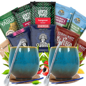 Mate Tee Set FÜR ZWEI Kalebasse Bombilla