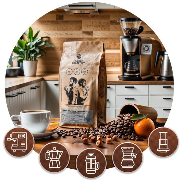 Bro Coffee Roastery - Bohnenkaffee Amico dall'Italia Espresso Roast 1 kg