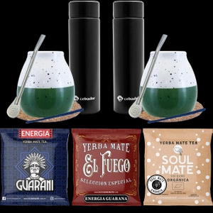 Yerba Mate Starterkit Thermoskanne 3x50g für Paare