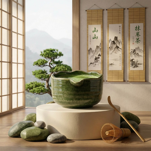 Matchawan – Keramisches Schälchen für Matcha mit Ausguss – Tonbo