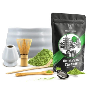 Zeremonielles Set zur Zubereitung von Matcha-Tee: japanischer Bio-Matcha 30g + Zubehör
