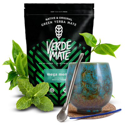 Mate Tee Set Verde Mate 500g 0,5kg Kalebasse + Bombilla