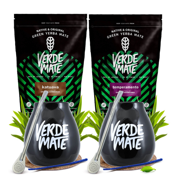 Yerba Verde Mate Katuava Temperamento 1kg Set für zwei Personen