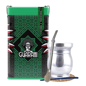 Set Yerbera Guarani Elaborada Tradicional 0.5kg Palo Santo
