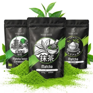 Set aus 3 japanischen Bio‑Matcha‑Tees: zeremoniell + Premium + kulinarisch