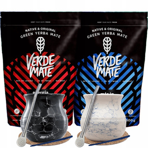 Yerba Mate Set für zwei Personen Bombilla Matero 1000g