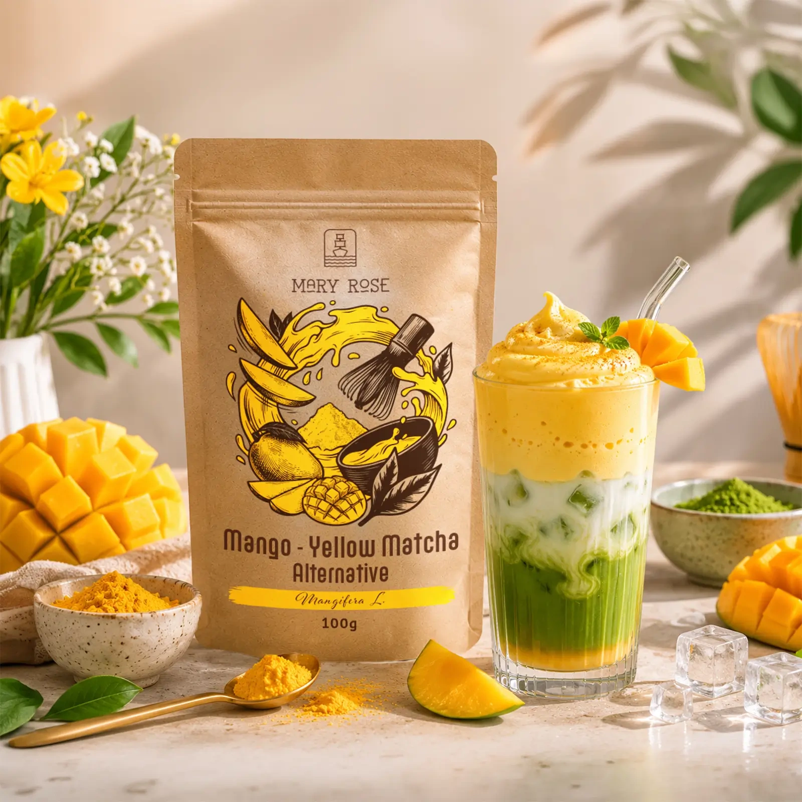 Mary Rose Yellow Matcha Alternative Mango