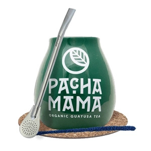 Set Mate Becher + Bombilla 19cm Yerba Mate Guayusa
