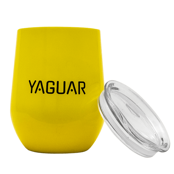 TermoLid – Stahl-Mate Becher mit Deckel – Yaguar (gelb) – 350 ml