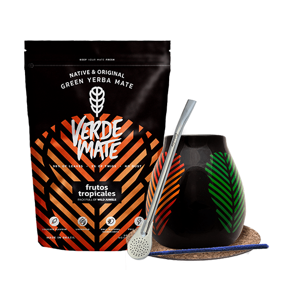 Set Mate Becher Yerba Mate Guarani Elaborada 0,5kg