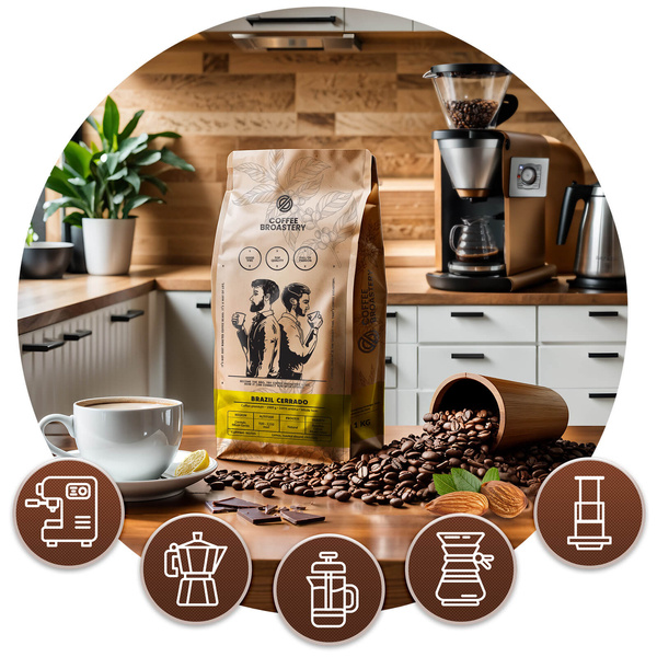 Bro Coffee Roastery Set: Brazil Cerrado Kaffee + Becher