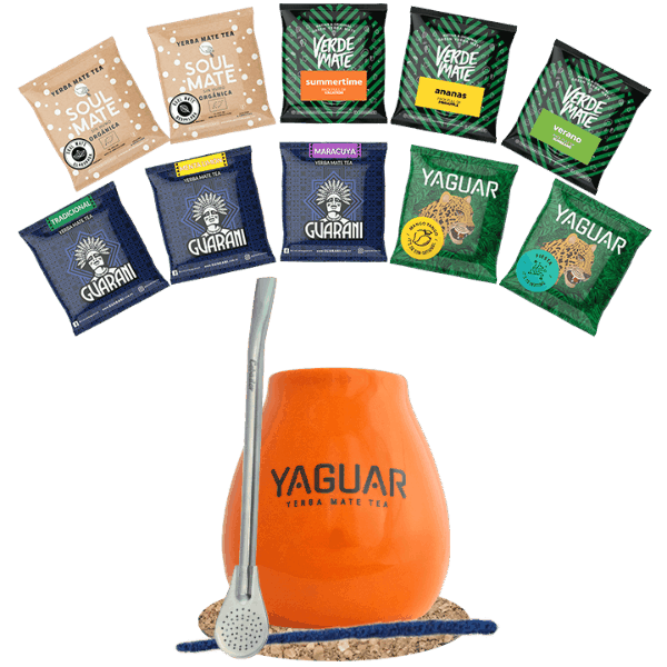 Mate Tee Set 10x50g Kalebasse + Bombilla