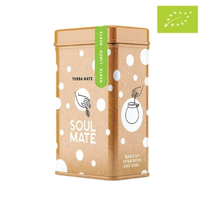 Yerbera – Metalldose + Soul Mate Orgánica Menta Limon 0,5 kg