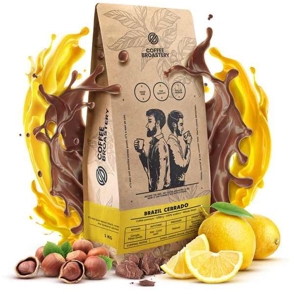 Bro Coffee Roastery Geschenkset: Brazil Cerrado Kaffee + Kaffee-Milchkaramellen + Becher