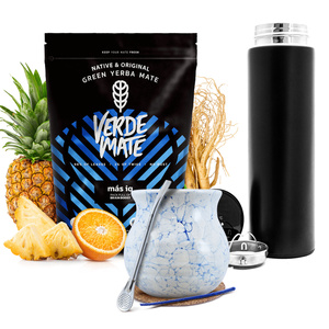 Set Yerba Verde Mate MAS IQ 500g Mate Becher Thermosflasche