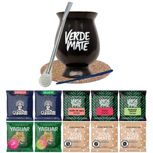 Starter Set Bombilla Mate Becher + Yerba Verde Mate green
