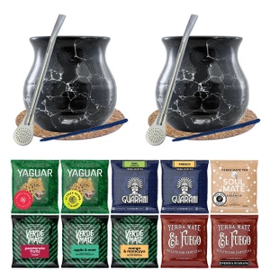 Mate Tee Set 10x50g 2x Kalebasse + 2x Bombilla