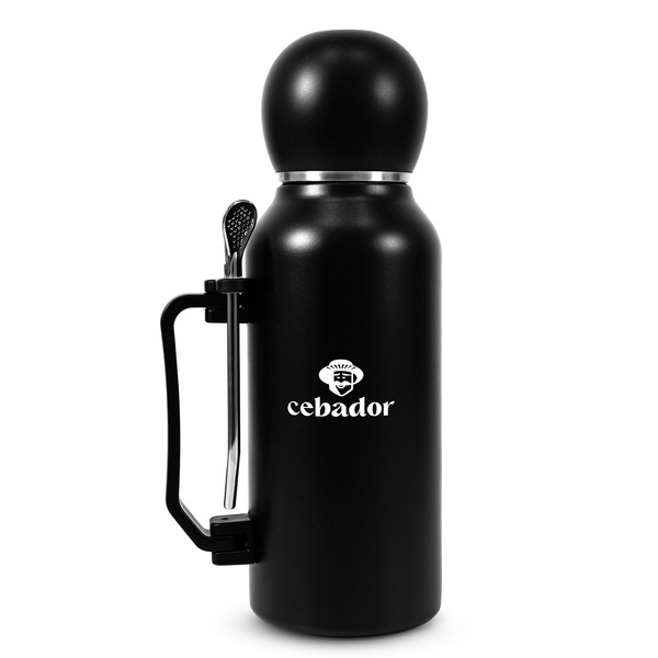 YerbaGo – Thermos mit Kalebasse und Bombilla 1,3 L – schwarz