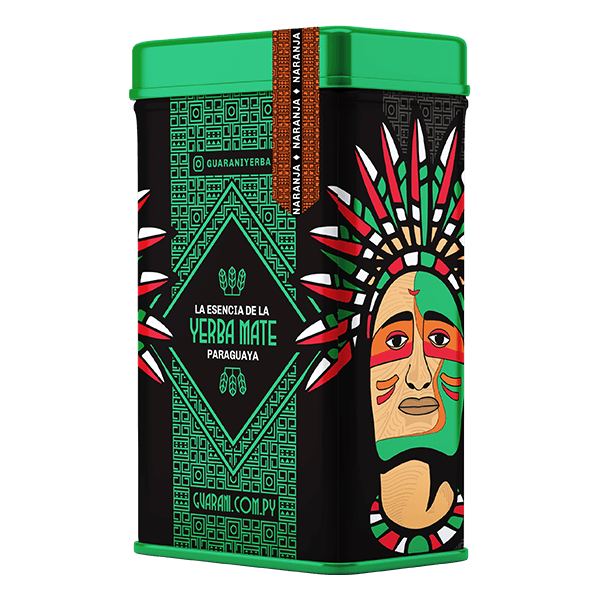 Yerbera – Metalldose + Guarani Naranja 0,5 kg