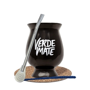 Starter Set Mate Becher/ Mate Becher + Bombilla 19cm Yerba Mate