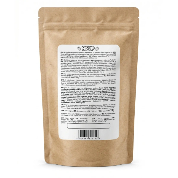 FiloLilo – Gefriergetrocknete ganze Erdbeeren 20 g