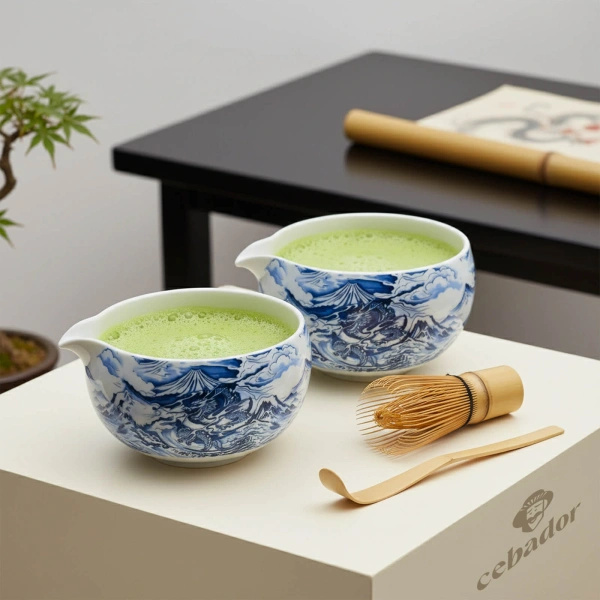 Zeremonielles Set zur Zubereitung von Matcha-Tee: japanischer Bio-Matcha 30g + Zubehör