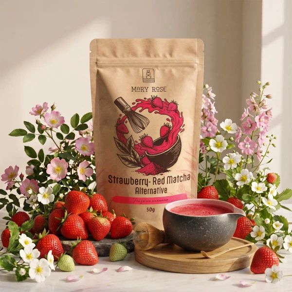 Mary Rose – Red Matcha Alternative – Erdbeere (Pulver) 50 g