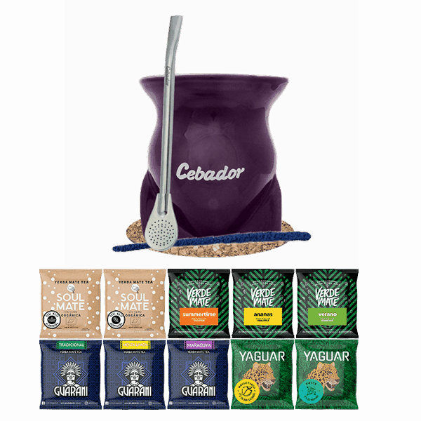 Mate Tee Set 10x50g Kalebasse + Bombilla