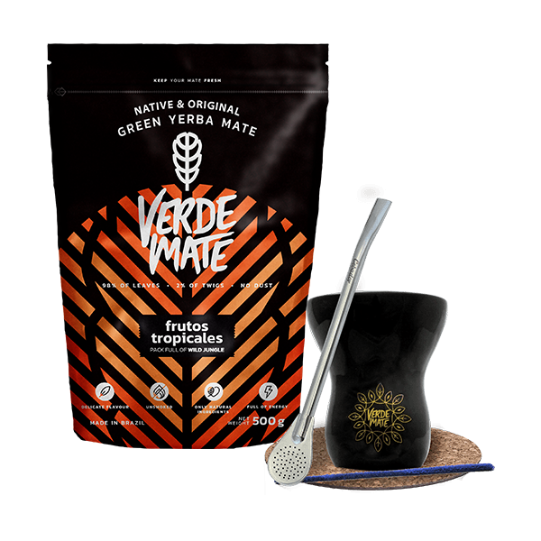 Set Mate Becher Yerba Mate Guarani Elaborada 0,5kg