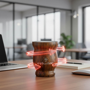 TermoMate Cebador – Thermobecher für Mate Tee – 190 ml (holzfarben)