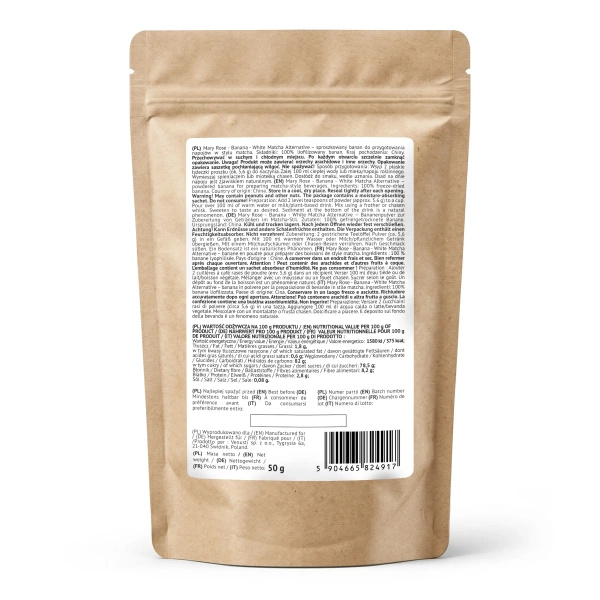 Mary Rose – White Matcha Alternative – Banane (Pulver) 50 g