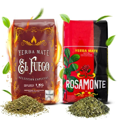 Mate Tee Elaborada Set: El Fuego 1kg + Rosamonte 1kg