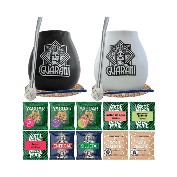 Mate Tee Set 500g Mate Becher x2 Bombilla 10x50g