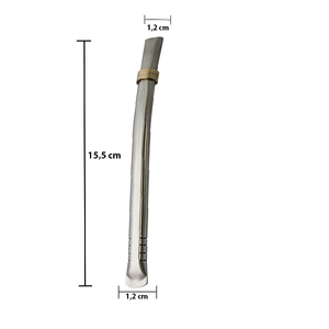 Bombilla Moderno INOX- 16cm