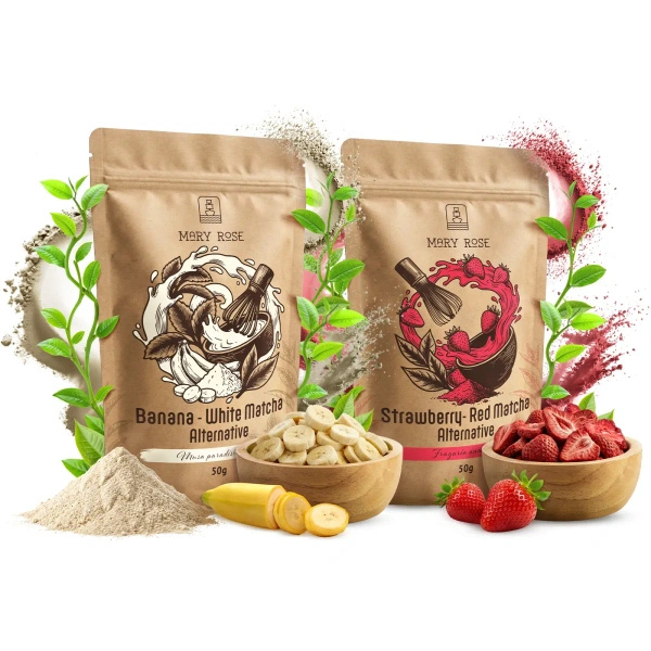Set farbiger Matchas: Red Matcha + White Matcha