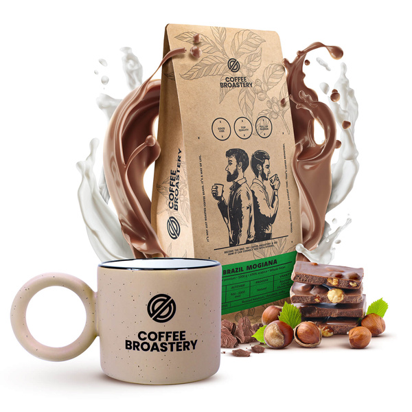 Bro Coffee Roastery Set: Brazil Mogiana Kaffee + Becher